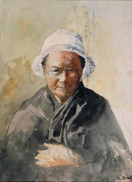 Portrait de vieille femme, René Binet, 4e quart 19e siècle, 1er quart 20e siècle
