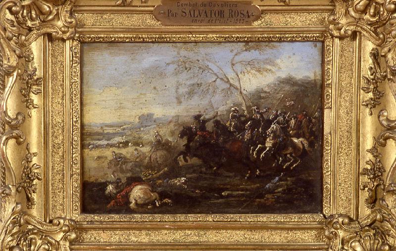 Combat de cavaliers, Pietro Graziani, 18e siècle