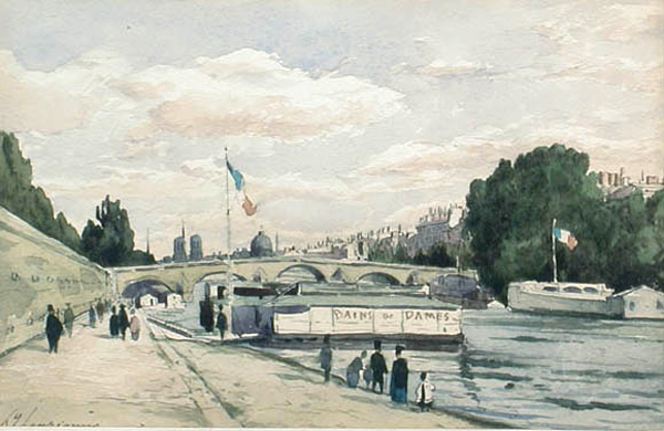 Le Bain des dames, Henri Harpignies, 2e moitié 19e siècle