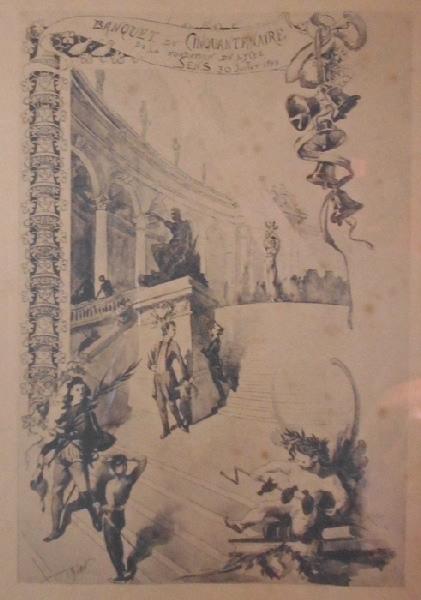 Banquet du cinquantenaire de la fondation du lycée Sens, René Binet, 1893 /07 /30