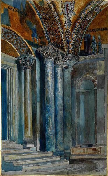 Venise, un porche de la basilique Saint Marc, René Binet, 4e quart 19e siècle, 1er quart 20e siècle