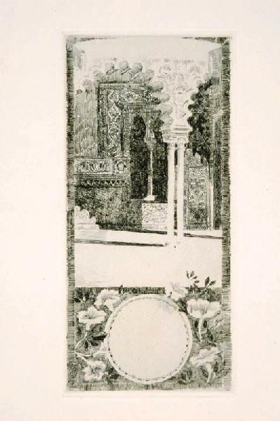 Alcazar de Séville, couverture du catalogue de l'exposition de 1909, René Binet, 4e quart 19e siècle, 1er quart 20e siècle