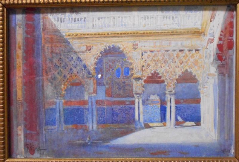 Patio des Donzelles à l'Alcazar de Séville, René Binet, 4e quart 19e siècle, 1er quart 20e siècle