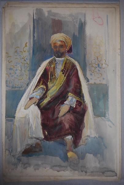 Homme assis, René Binet, 4e quart 19e siècle, 1er quart 20e siècle