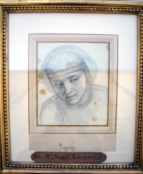 Tête de femme (Titre fictif), Dominique Louis Papety, 2e quart 19e siècle
