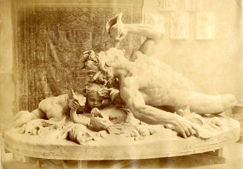 Triton et enfant, Emile Edmond Peynot, 1892