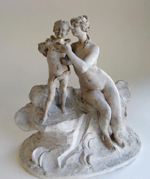 Vénus et l'Amour, Emile Edmond Peynot, 4e quart 19e siècle, 1ère moitié 20e siècle