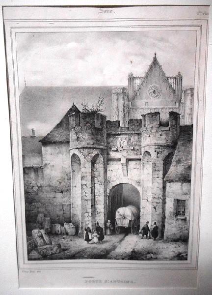 L'Ancienne porte Saint-Antoine de Sens, Victor Petit, 1835
