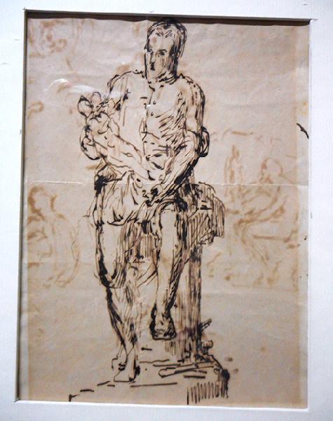 Dessin de la statue de Jean Cousin, Henri Michel Antoine Chapu, 19e siècle