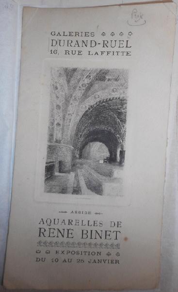 Couverture du catalogue 'Assise', René Binet, 4e quart 19e siècle, 1er quart 20e siècle
