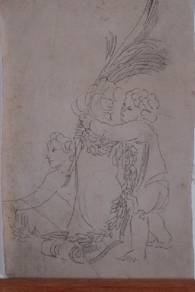 Putti portant des guirlandes végétales, Emile Edmond Peynot, 20e siècle