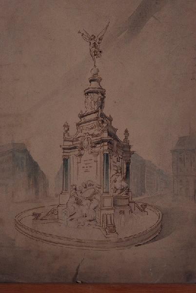 Monument avec Renommée, Emile Edmond Peynot, 20e siècle