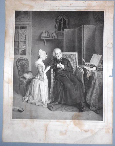 Le billet de confession, Alphonse Léon Noel, 19e siècle