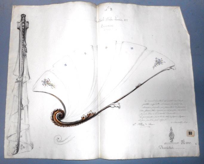 Eventail style Louis XV, Louis Kley, 1897