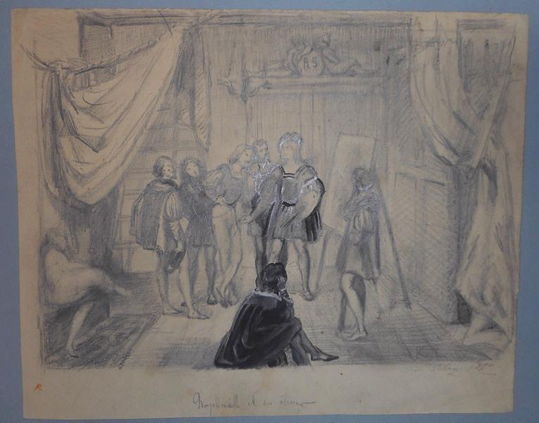 Raphaël et ses élèves, Louis Kley, 1850