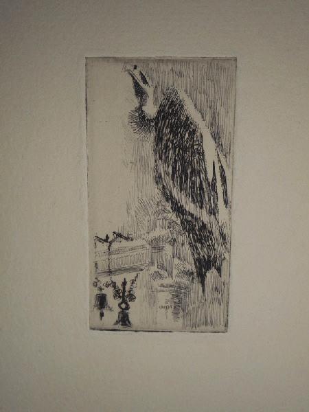 Vautour sur poutre, René Binet, 4e quart 19e siècle