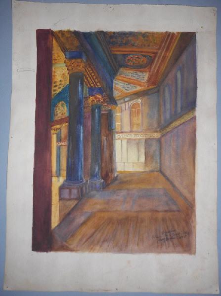 Jérusalem, Mosquée d'Omar, Marguerite Bauban-Binet, 4e quart 19e siècle, 1ère moitié 20e siècle