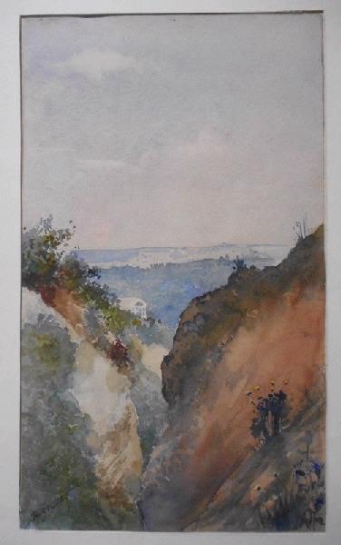 Paysage avec crevasse, René Binet, 4e quart 19e siècle, 1er quart 20e siècle