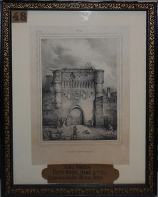 Vue de l'ancienne porte Notre-Dame à Sens, Victor Petit