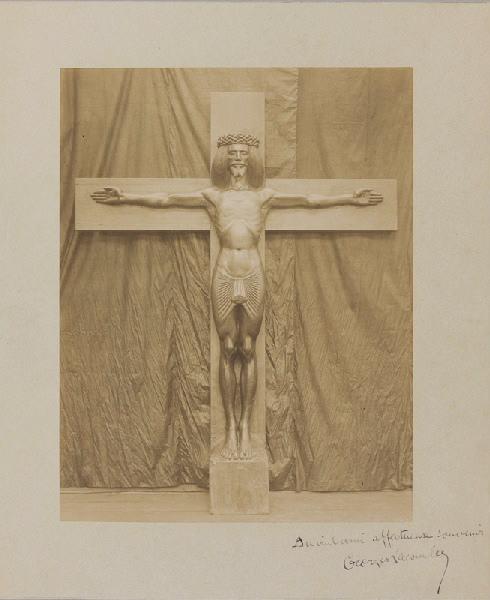Photographie dédicacée de l'autoportrait en crucifié_0