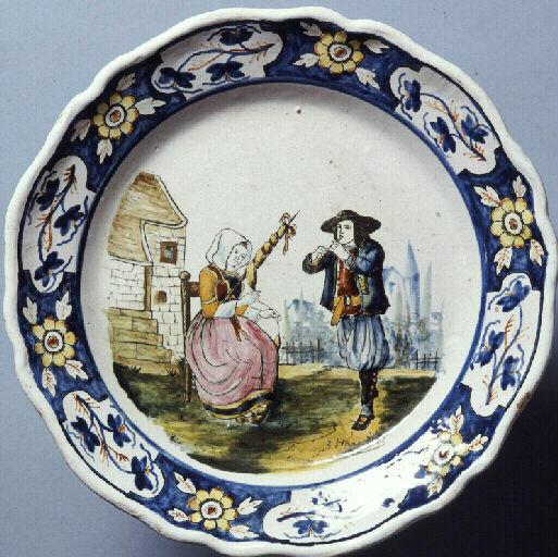 Bretonne filant et joueur de bombarde_0