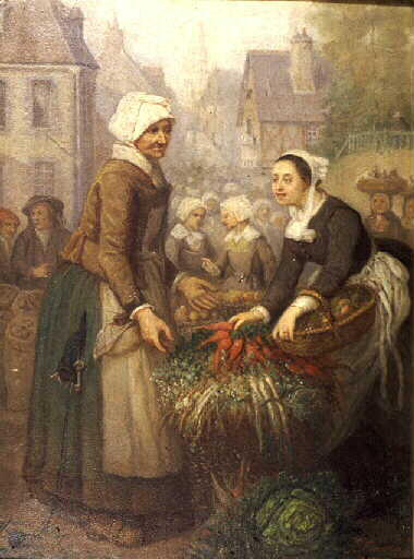 Scène de marché en Bretagne_0