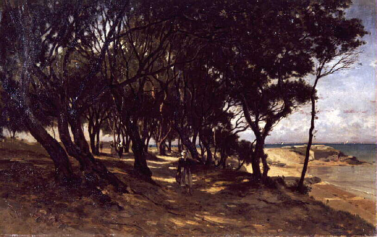 Arbres au bord de la mer à Noirmoutier_0