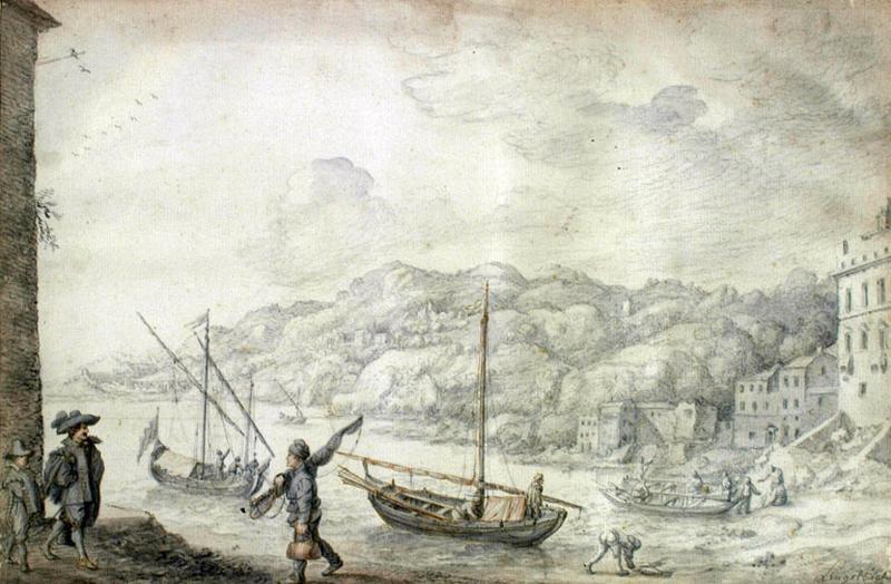 Port Levantin ; Paysage marine avec figures ; Paysage, Adam Willaerts, 1ère moitié 17e siècle