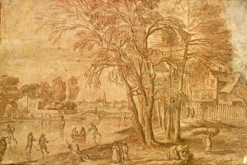 Paysage d'hiver en vue d'une ville ; Paysage d'hiver_0