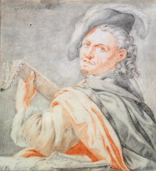 Homme jouant du luth, Jacob Toorenvliet, 2e moitié 17e siècle, 1er quart 18e siècle