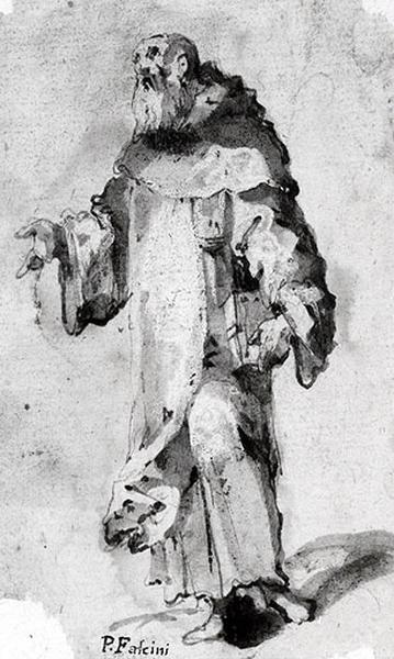 Un vieux moine tendant la main, Andrea Boscoli, 4e quart 16e siècle, 1er quart 17e siècle