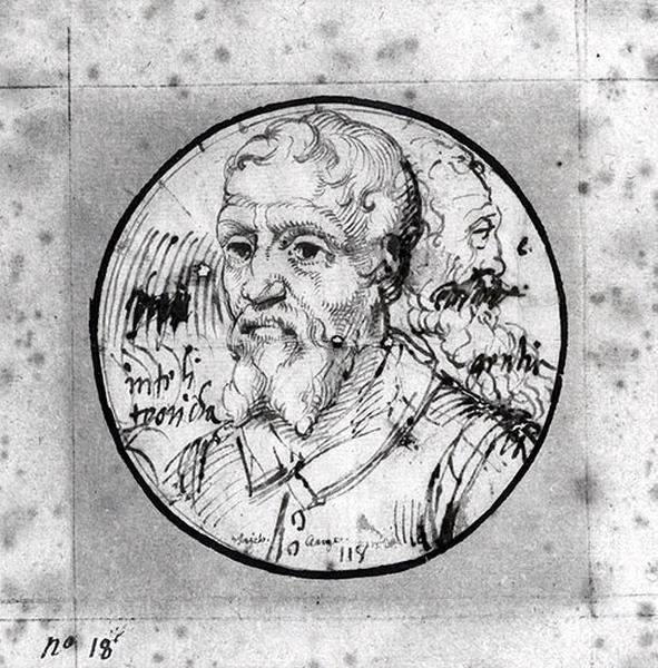 Portrait de Michel-Ange, face et profil_0