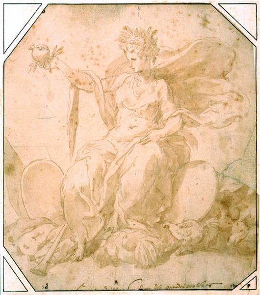 Allégorie de l'abondance (titre factice), Nicolo dell Abate, 1552 après