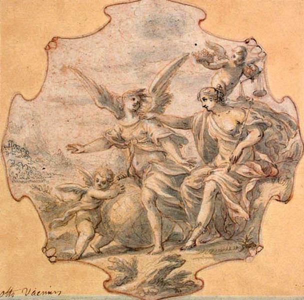 La muse Uranie ; Allégorie dans des cartouches_0