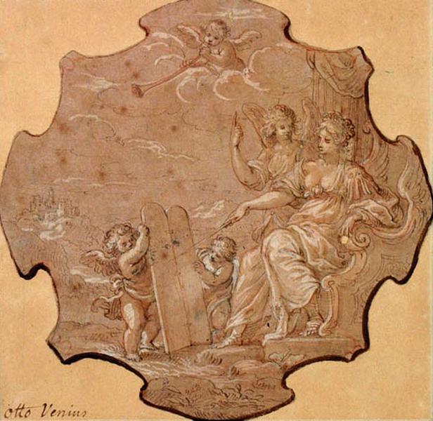 La muse Clio ; Allégorie dans des cartouches_0