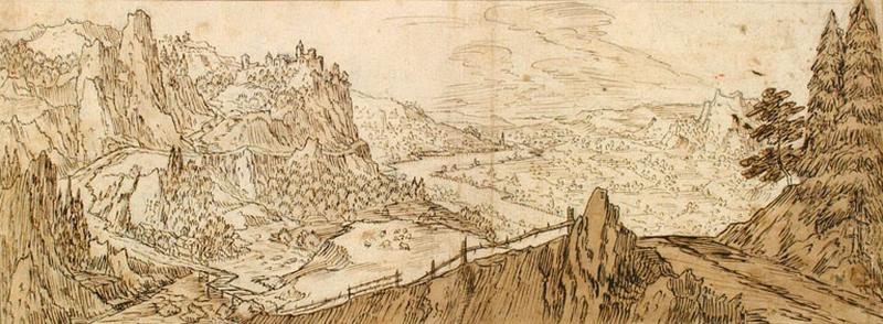 Paysage montagneux, Tobias Verhaecht, 4e quart 16e siècle, 1ère moitié 17e siècle