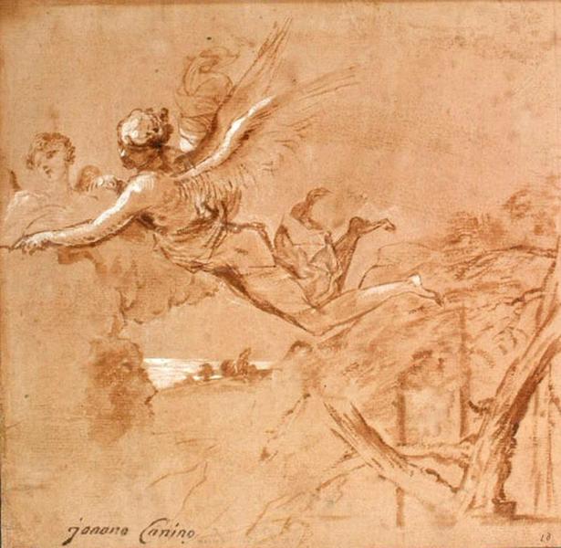 Deux anges volants, Giovanni Angelo Canini, 1656 vers