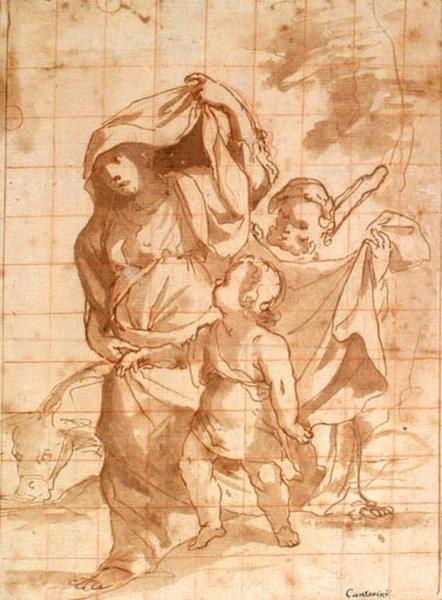 La Fuite en Egypte, Lodovico Carracci, 2e quart 17e siècle, 3e quart 17e siècle