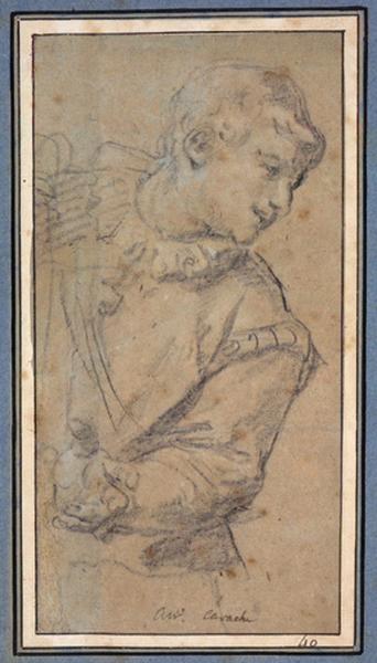 Buste de jeune homme tourné vers la droite, Bernardino Poccetti, 2e moitié 16e siècle, 1er quart 17e siècle