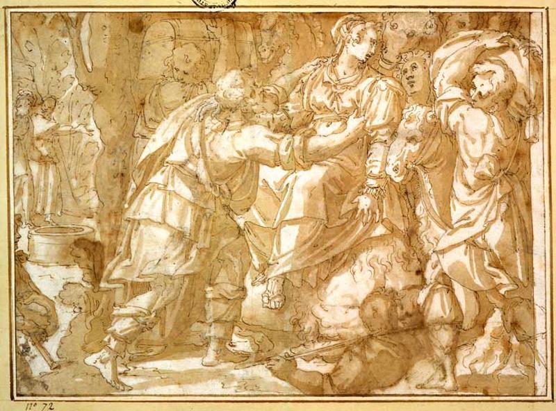 Départ de Rebecca, Giovanni Della Rovere, 1ère moitié 17e siècle