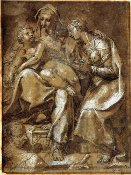 Mariage mystique de Sainte Catherine, Lorenzo Sabatini, 2e moitié 16e siècle, 1ère moitié 17e siècle