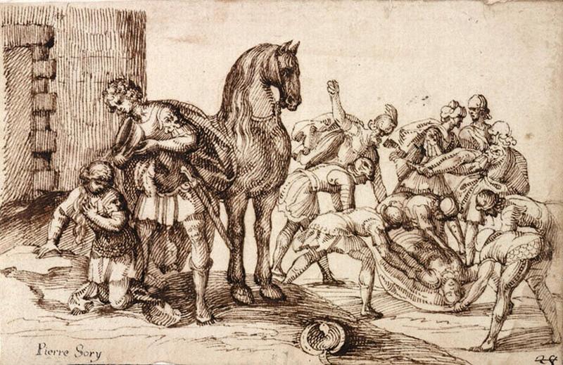 Le baptême de Clorinde, Flaminio Allegrini, 1ère moitié 17e siècle, 3e quart 17e siècle