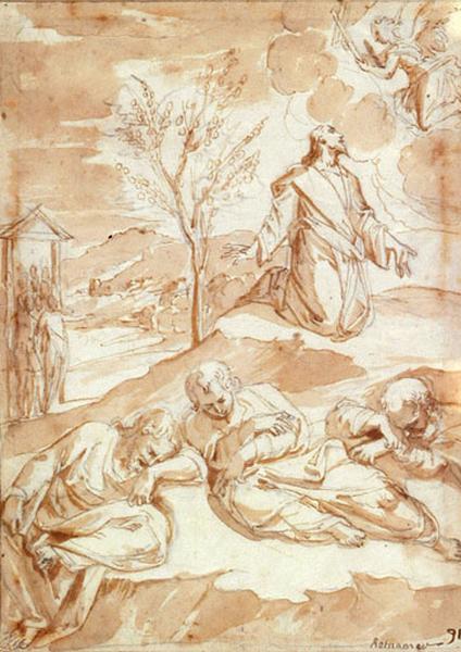 Jésus au Jardin des Oliviers (recto) ; Jésus au Jardin des Oliviers (verso)_0