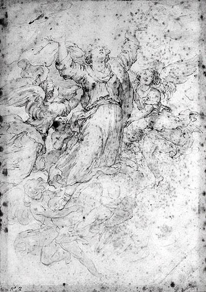 Recto : L'Assomption ; verso : Le Christ aux pieds de la Vierge_0