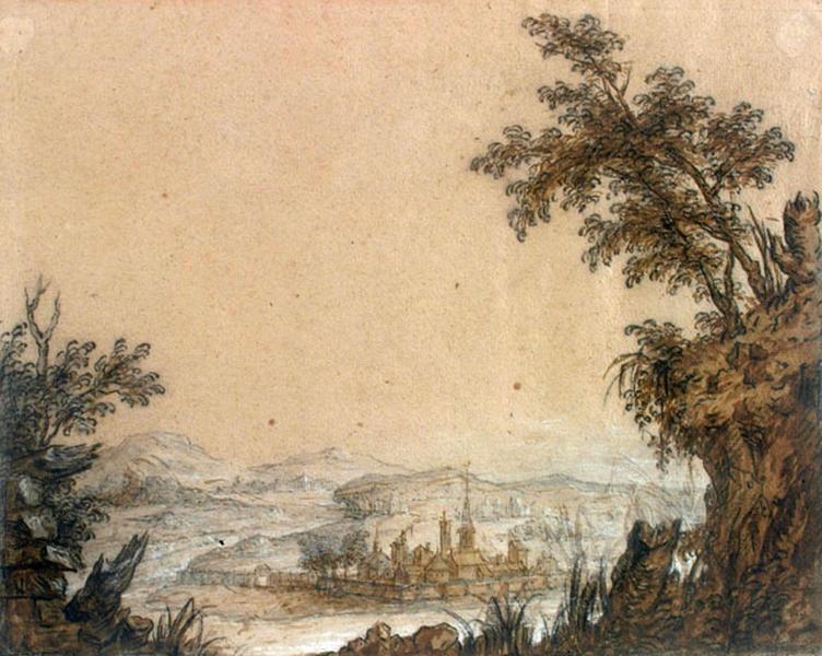 Paysage, Cornelis Saftleven, 17e siècle