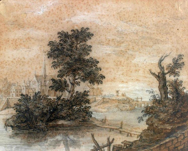 Paysage, Cornelis Saftleven, 17e siècle