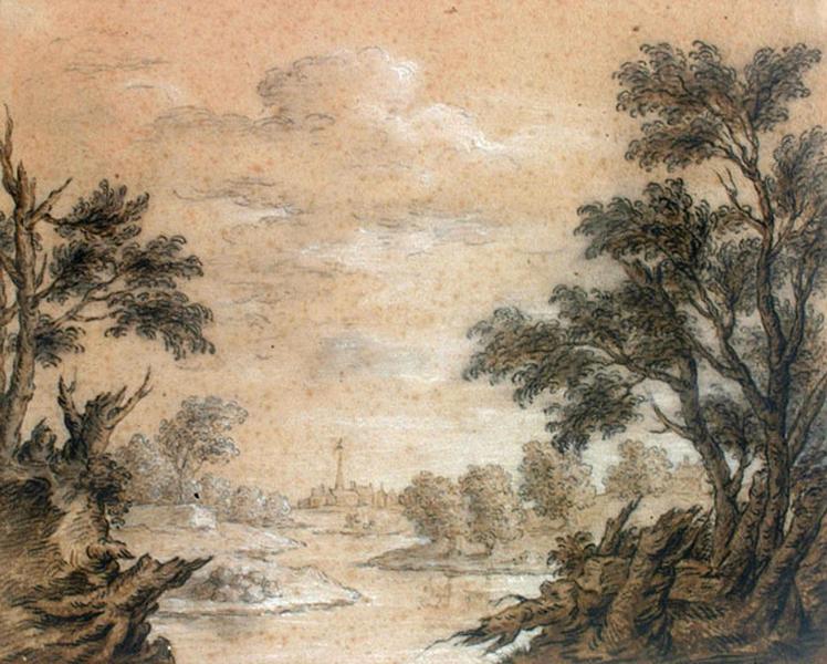 Paysage, Cornelis Saftleven, 17e siècle