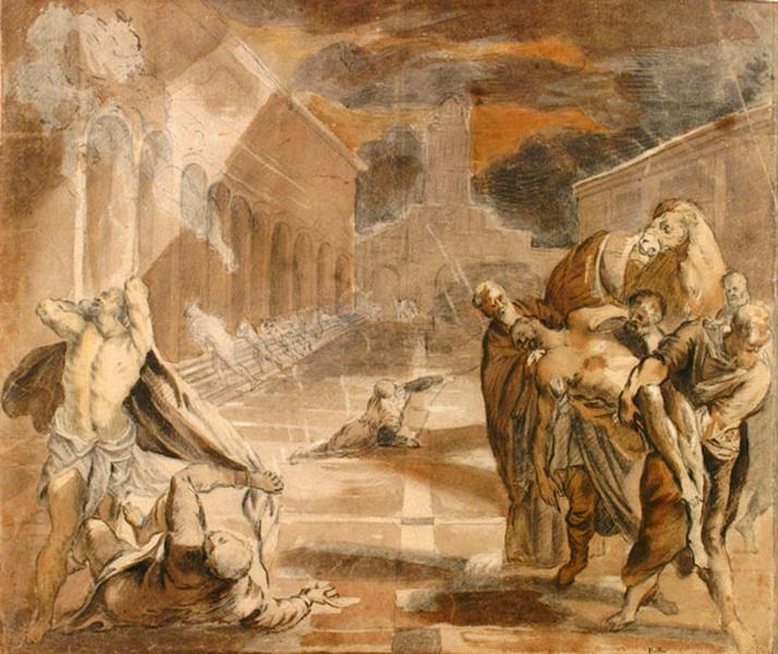 L'Enlèvement du corps de Saint-Marc (recto) ; Figures (verso)_0