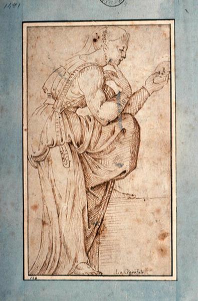 Femme tenant un masque, Michelangelo Buonarroti