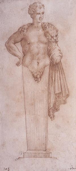 Terme de jeune homme nu, Girolamo Da Carpi, 2e quart 16e siècle, 3e quart 16e siècle
